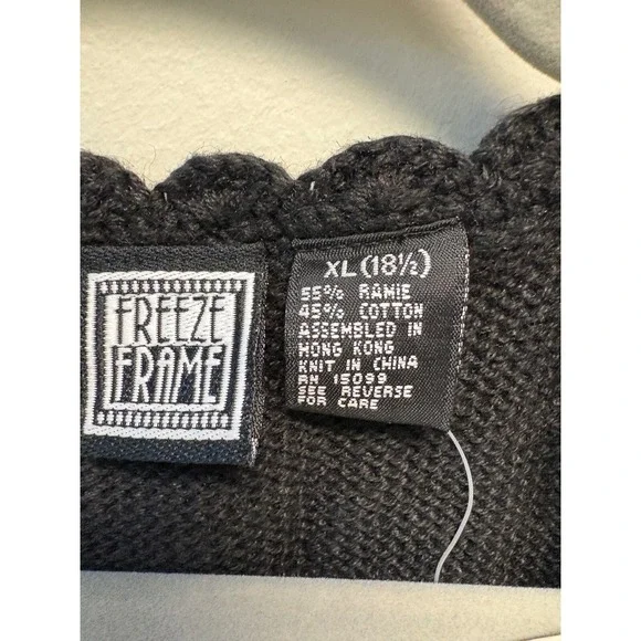 VTG NWT 90's Floral Knit‎ Cardigan Vest Cottagecore By Freeze Frame SEARS - Picture 4 of 7